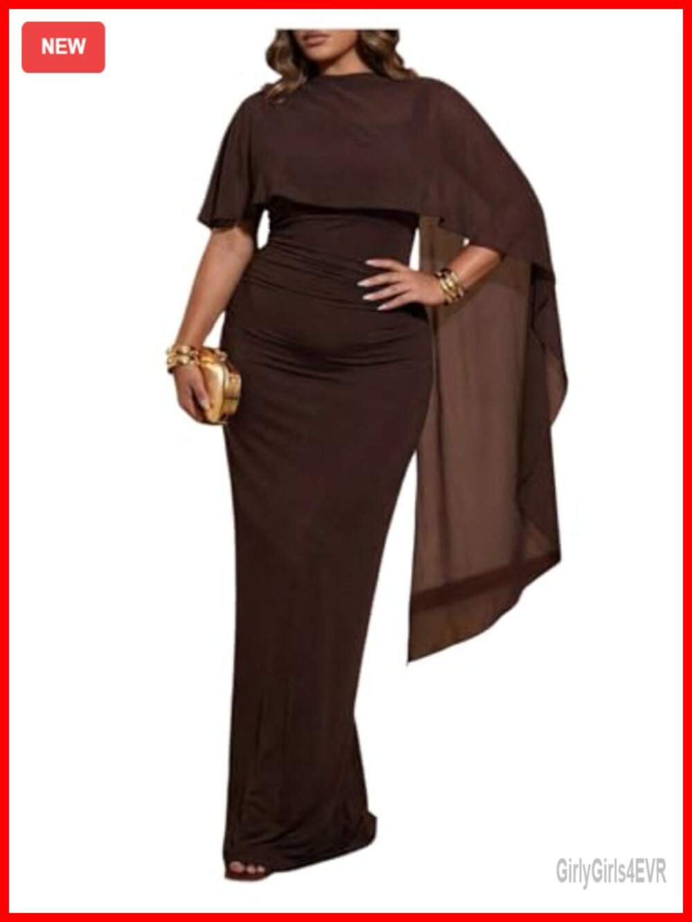 Plus Size Wedding Guest Dress Chiffon Ruched Short Sleeve Long Semi Formal